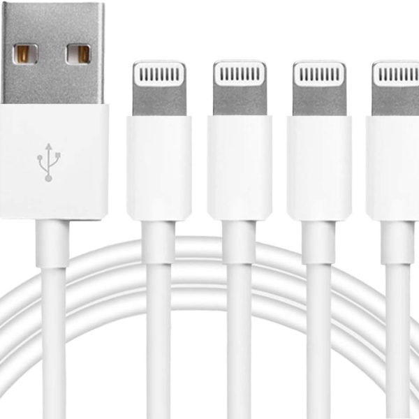 4Pack [Apple MFi Certified] Charger Lightning to USB Charging Cable Cord Compatible iPhone 14/13/12/11 Pro/11/XS MAX/XR/8/7/6s Plus,iPad Pro/Air/Mini,iPod Touch