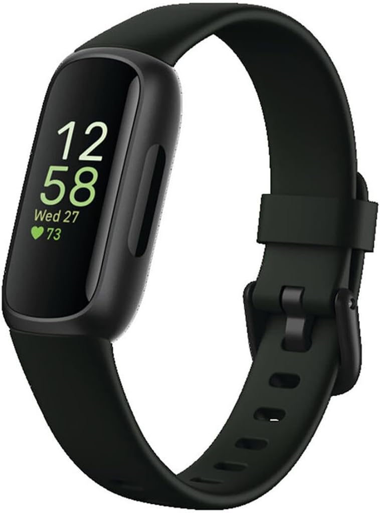 Fitbit Inspire 3 Health &-Fitness-Tracker with Stress Management, Workout Intensity, Fitbit Inspire 3 Health &-Fitness-Tracker with Stress Management, Workout Intensity, Sleep Tracking, 24/7 Heart Rate and more, Midnight Zen/Black One Size (S & L Bands Included)