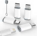 4 Pack Lightning to USB C Adapter for iPhone 15/16/17 Pro/17 Pro Max,for iPhone 17/16 Charger,17/16 Accessories,Fast Charging & Data Transfer,USB C Charger Connector Cable,Not for Audio/OTG