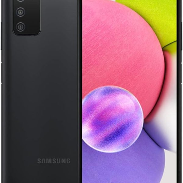 Samsung Galaxy A03s Cell Phone, AT&T GSM Unlocked Android Smartphone, 32GB, Long Lasting Battery, Expandable Storage, 3 Camera Lenses, Infinite Display - Black (Renewed)