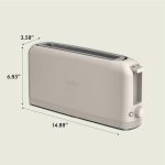 bella 2 Slice Slim Toaster, Fits-anywhere™ Kitchenware, 6 Setting Shade Control with Reheat & Cancel Buttons, Fits sourdough, 10” Long Slot, Anti Jam & Auto Shutoff, 900 Watt, Oatmilk - Image 8