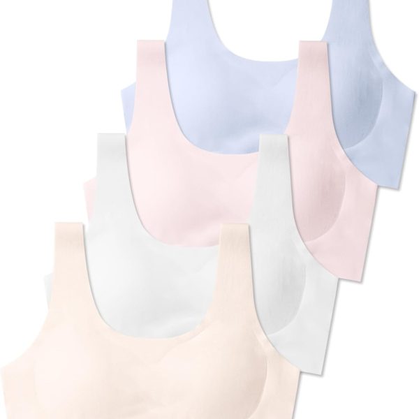 SALIA GIRL Training Bras for Girls 10-16 Sports Seamless Bra with Removable Padding Bras