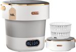Portable Washing Machine,Mini Washer 16L Upgraded With Spin Basket,Small Clothes Folding Washing Machine Of Underwear, Baby And Small Clothes,Suitable For Home Apartments Dormitories, Hotels Ash Gray