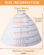 Women’s Petticoat Skirt Crinoline for Girls Hoop Skirt Petticoat Underskirt Half Slips - Image 5
