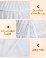 Women’s Petticoat Skirt Crinoline for Girls Hoop Skirt Petticoat Underskirt Half Slips - Image 7