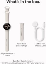 Google Pixel Watch 3 (41mm) 2024 Model - Android Smartwatch, Heart Rate Tracking, Fitbit Advanced Running, Fitness Insights, 24-Hour Battery - Matte Black Aluminum Case - Obsidian Band - Wi-Fi - Image 12