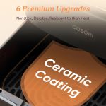 Cosori 9-in-1 TurboBlaze Air Fryer 6 Qt, Premium Ceramic Coating, 90°–450°F, Precise Heating for Even Results, Air Fry, Roast, Bake, Broil, Dry, Frozen, Proof, Reheat, Keep Warm, 120V - Image 4