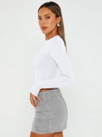 Trendy Queen Womens Long Sleeve Crop Tops Basic Slim Fitted Shirts Fashion 2025 Going Out Y2k Tops Teen Girl Clothes - Image 3