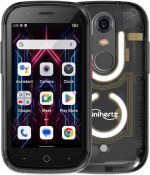 Unihertz Jelly Star Mini Smartphone 3 Inch Smallest Tiny 4G Cell Phone Android 13 Transparent Design LED Light NFC OTG 8GB RAM 256GB ROM (Black) Compatible with T-Mobile and Verizon only
