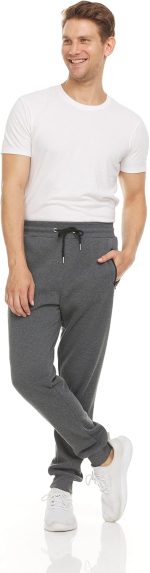PURE CHAMP Mens 3 Pack Fleece Active Athletic Workout Jogger Sweatpants for Men with Zipper Pocket and Drawstring Size S-3XL - Image 2