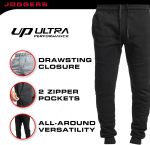 Ultra Performance 3 Pack Fleece Active Tech Joggers for Men, Mens Sweatpants with Zipper Pockets - Image 5