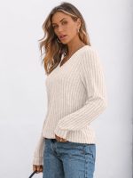 AUTOMET Womens V Neck Long Sleeve Shirt Fall Fashion Tops Tunic Dressy Casual Sweater Clothes Cute Trendy Work Outfits 2025 - Image 3