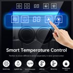 KingChii 6 Bottle Thermoelectric Wine Cooler Refrigerator Advanced Cooling Technology, Stainless Steel & Tempered Glass For Red Wine, Champagne for Home, Kitchen, or Office - Image 3