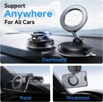 ANDERY Car Phone Holder for Magsafe [78+LBS Strongest Suction & 2400gf Magnetic] 360° Adjustable Car Phone Mount, Phone Holders for Your Car for iPhone 17 Pro Max 16 15 14 13 12 Air Plus, Carbon Fiber - Image 2