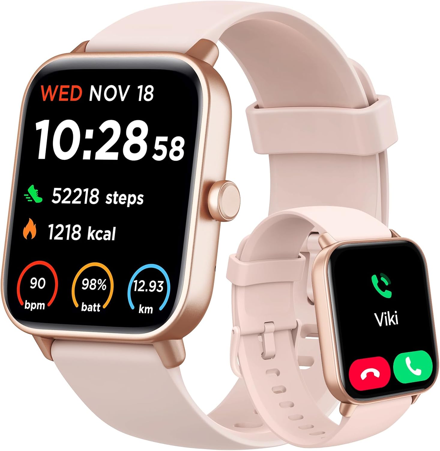 Smart Watch for Women Android & iPhone, Alexa Built-in, IP68 Smart Watch for Women Android & iPhone, Alexa Built-in, IP68 Waterproof Activity Fitness Tracker with Bluetooth Call (Answer/Make), 1.8" Smartwatch with Heart Rate/SpO2/Sleep Monitor, 100+ Sports Mode