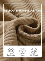 JMIERR Men's 2 Piece Outfits Knit Jacquard Pullover Sweatshirt Tracksuit & Joggers Sweatpants Sweatsuit Sets with Pockets - Image 9