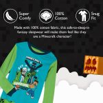 Minecraft boys 6-piece Snug-fit Cotton Pajama Set, Soft & Cute for Kids - Image 6