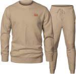 JMIERR Men's 2 Piece Outfits Knit Jacquard Pullover Sweatshirt Tracksuit & Joggers Sweatpants Sweatsuit Sets with Pockets