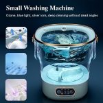 Portable Washing Machine,Mini Washer 16L Upgraded With Spin Basket,Small Clothes Folding Washing Machine Of Underwear, Baby And Small Clothes,Suitable For Home Apartments Dormitories, Hotels Ash Gray - Image 2