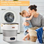 Portable Washing Machine,Mini Washer 16L Upgraded With Spin Basket,Small Clothes Folding Washing Machine Of Underwear, Baby And Small Clothes,Suitable For Home Apartments Dormitories, Hotels Ash Gray - Image 4