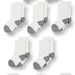 Amazon Essentials Unisex Kids and Toddlers' Cotton Crew Socks, 10 Pairs