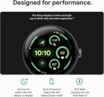 Google Pixel Watch 3 (41mm) 2024 Model - Android Smartwatch, Heart Rate Tracking, Fitbit Advanced Running, Fitness Insights, 24-Hour Battery - Matte Black Aluminum Case - Obsidian Band - Wi-Fi - Image 4