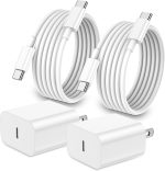 iPhone 17 16 15 Charger Fast Charging,2Pack 20W Apple iPad USB C Wall Chrager Block with 6FT USB C to C Cable for iPhone 17/Pro/Pro Max/17 Air/ 16/16 Pro/16 Pro Max/15/Plus/Pro/Pro Max