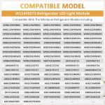 W11251749 Refrigerator LED Light Bulb for Whirlpool Kitchenaid Kenmore Amana Refrigerator Freezer Light Replaces AP7192759 W11520324 W11468934 W11549780 W11449273 W11602886 Fridge Light - Image 6