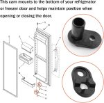 2182179 Refrigerator Door Closer Cam For Whirlpool Kenmore Admiral Amana Crosley Refrigerator Lower Door Closer AP6005980 PS11739042 W10329686 2155311 (Screws not included) - Image 3