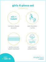 Simple Joys by Carter's girls 4-piece Playwear Set - Image 4