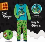 Minecraft boys 6-piece Snug-fit Cotton Pajama Set, Soft & Cute for Kids - Image 7