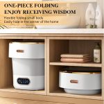 Portable Washing Machine,Mini Washer 16L Upgraded With Spin Basket,Small Clothes Folding Washing Machine Of Underwear, Baby And Small Clothes,Suitable For Home Apartments Dormitories, Hotels Ash Gray - Image 5