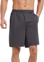 5 Pack Men's Athletic Gym Shorts with Pockets Quick Dry Activewear Workout Running Shorts for Men - Image 3