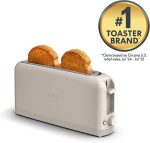 bella 2 Slice Slim Toaster, Fits-anywhere™ Kitchenware, 6 Setting Shade Control with Reheat & Cancel Buttons, Fits sourdough, 10” Long Slot, Anti Jam & Auto Shutoff, 900 Watt, Oatmilk - Image 3