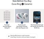 Oura Ring 4 Ceramic - Tide - Size 8 - Size Before You Buy - Image 3