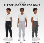 New Balance Boys Fleece Jogger 3 Pack – Kids Soft Cotton Blend Fleece Sweatpants with Pockets, Athletic Fit, Sizes 4-20 - Image 2