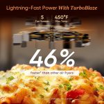 Cosori 9-in-1 TurboBlaze Air Fryer 6 Qt, Premium Ceramic Coating, 90°–450°F, Precise Heating for Even Results, Air Fry, Roast, Bake, Broil, Dry, Frozen, Proof, Reheat, Keep Warm, 120V - Image 3