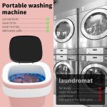 Portable Washing Machine, Mini 16L Foldable Washer and Dryer with 3 Modes Deep Cleaning, Upgraded Small Collapsible Laundry for Hotel, Apartment, Home and Travel - Pink - Image 4