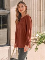 AUTOMET Long Sleeve Shirts Womens Pleated Business Casual Blouses with Smocked Cuffs - Image 3