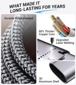 Temdan for Travel Essentials,3 in 2 USB C Cable for Apple Watch Charger/iPhone 17 Charger/Lightning,Multi Charging Cable Cord,Vacation Camping Essentials,Portable Designed for iWatch &iPhone 16-12-4FT - Image 7