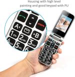 G3 Pro Grey - 4G LTE Cell Phone for Seniors丨Unlcoked Flip Phone with SOS Button丨Loud Speaker丨Camera丨Charging Dock丨Talking Clock丨Speed Dial丨 Hands-free丨Large Buttons Dumb Phone丨Keypad Mobile - Image 4
