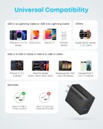 Anker iPhone 17/16 Charger, 2-Pack 20W Fast USB C Charger Block, for iPhone 16/16 Pro Max/15 Series/iPad Pro and More (Black, 2 Pack & 2 Cable) - Image 8