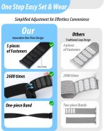 Nylon Loop Sport Band Compatible with Apple Watch Bands 44mm 45mm 46mm 49mm 42mm for Women Men, iWatch Wrist Straps for Ultra 3 2, Se, Series 11 10 9 8 7, Breathable, Soft Band Ideal for Outdoor - Image 3