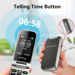 G3 Pro Grey - 4G LTE Cell Phone for Seniors丨Unlcoked Flip Phone with SOS Button丨Loud Speaker丨Camera丨Charging Dock丨Talking Clock丨Speed Dial丨 Hands-free丨Large Buttons Dumb Phone丨Keypad Mobile - Image 2