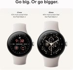 Google Pixel Watch 3 (41mm) 2024 Model - Android Smartwatch, Heart Rate Tracking, Fitbit Advanced Running, Fitness Insights, 24-Hour Battery - Matte Black Aluminum Case - Obsidian Band - Wi-Fi - Image 3
