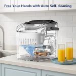 Portable Bullet Ice Maker Machine, One-Click Operation Ice Machine 34LBS/24Hr Production, 6-8 Minutes Quick Ice Making, 1.2L Water Tank, Silver - Image 6