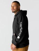 Carhartt Men's Loose Fit Midweight Logo Sleeve Graphic Sweatshirt - Image 3