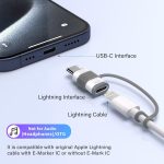 4 Pack Lightning to USB C Adapter for iPhone 15/16/17 Pro/17 Pro Max,for iPhone 17/16 Charger,17/16 Accessories,Fast Charging & Data Transfer,USB C Charger Connector Cable,Not for Audio/OTG - Image 3