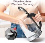 Cosori Electric Kettle, No Plastic Filter & Spout, 1.8Qt Tea Kettle & Hot Water Boiler For Coffee & Tea, Water Heater & Teapot, Automatic Shut Off, Borosilicate glass, Black, 1500W - Image 6
