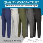 Sweatpants for Men 3 Pack Joggers - Men's Athletic Sweatpants Pockets & Zipper Active Workout Pants - Image 7